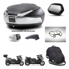 SHAD Maletas SH35 PREMIUM + soporte montaje baul SH48 tapa respaldo accesorios KIT-475920