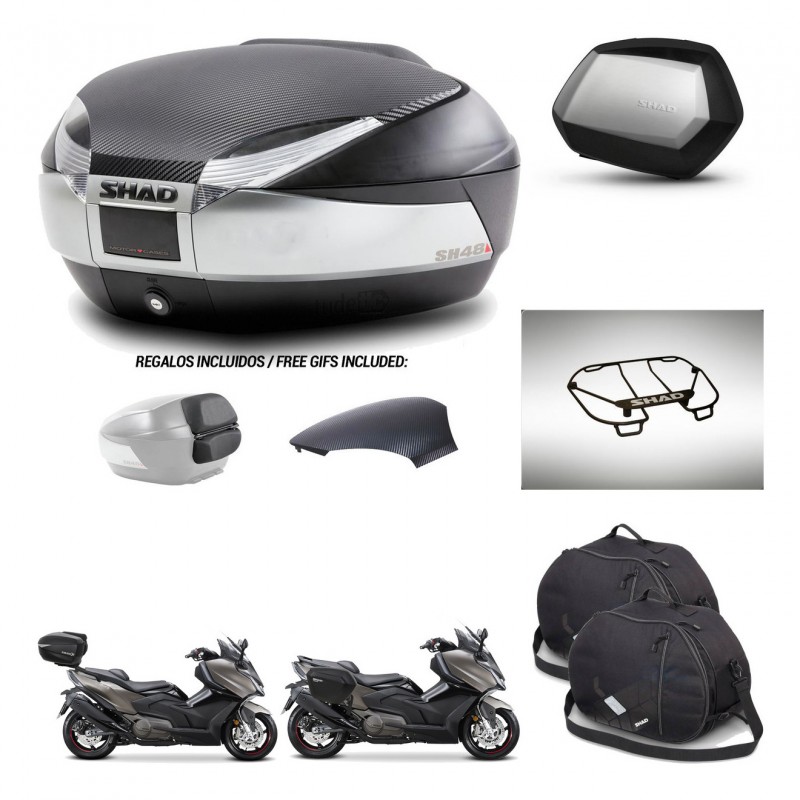 SHAD SH35 PREMIUM suitcases + mounting bracket SH48 trunk backrest cover accessories KIT-475920