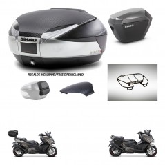 SHAD SH23 alu suitcases + mounting bracket SH48 trunk backrest cover accessories KIT-475921
