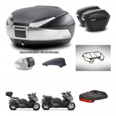 SHAD Suitcases sh23 + mounting bracket trunk SH48 backrest cover accessories KIT-475924