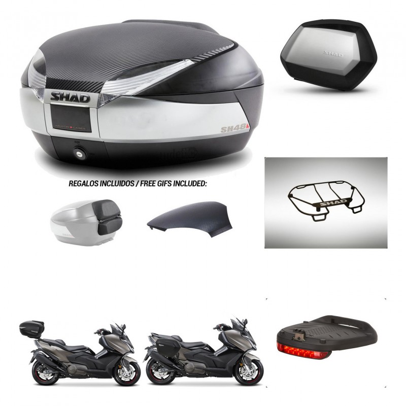 SHAD SH35 PREMIUM suitcases + mounting bracket SH48 trunk backrest cover accessories KIT-475925