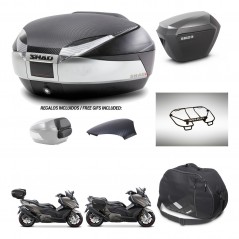 SHAD SH23 alu suitcases + mounting bracket SH48 trunk backrest cover accessories KIT-475933