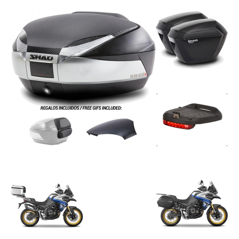 SHAD Suitcases sh23 + mounting bracket trunk SH48 backrest cover accessories KIT-475948