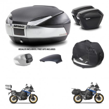 SHAD Suitcases sh23 + mounting bracket trunk SH48 backrest cover accessories KIT-475954
