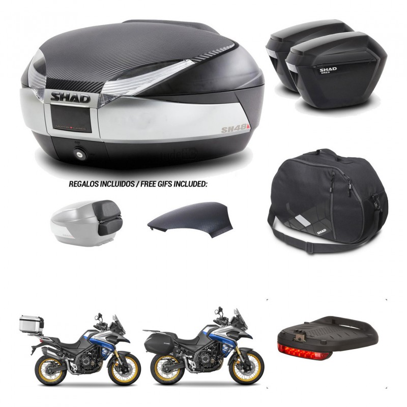 SHAD Maletas sh23 + soporte montaje baul SH48 tapa respaldo accesorios KIT-475960