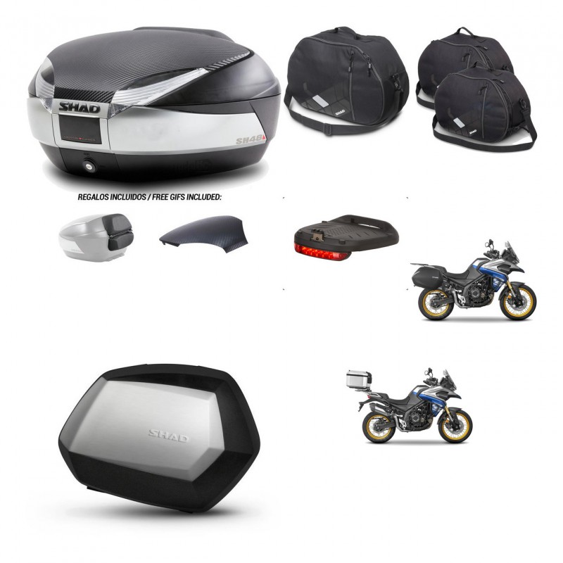 SHAD SH35 PREMIUM suitcases + mounting bracket SH48 trunk backrest cover accessories KIT-475962