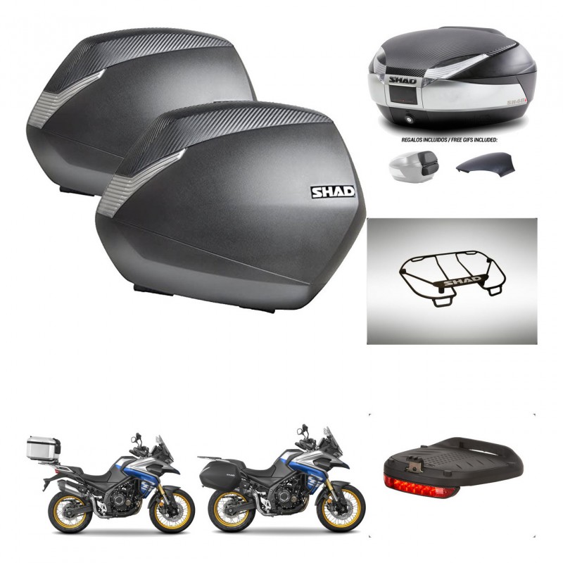 SHAD Baul SH48 tapa respaldo + soporte montaje maletas SH36 accesorios KIT-475970