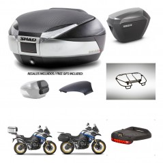 SHAD SH23 alu suitcases + mounting bracket SH48 trunk backrest cover accessories KIT-475975