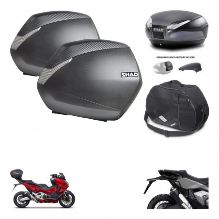 SHAD Baul SH48 tapa respaldo + soporte montaje maletas SH36 accesorios 49 L KIT-476000