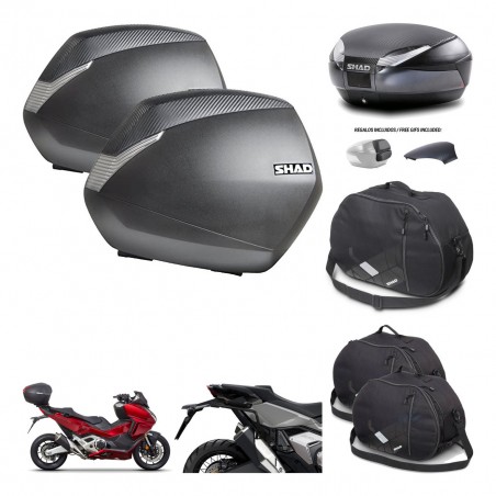 SHAD Baul SH48 tapa respaldo + soporte montaje maletas SH36 accesorios 49 L KIT-476001