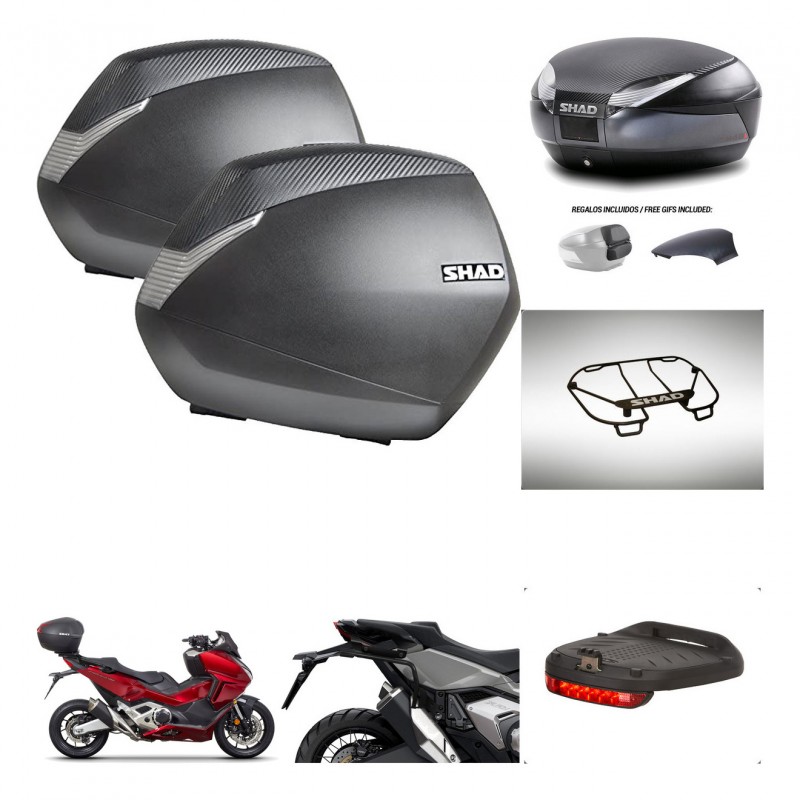 SHAD Trunk SH48 backrest cover + mounting bracket SH36 suitcases accessories 49 L KIT-476018