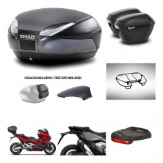 SHAD Suitcases sh23 + mounting bracket trunk SH48 backrest cover accessories 49 L KIT-476020