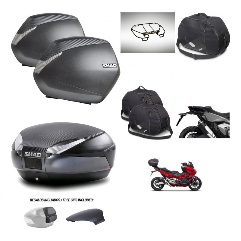 SHAD Trunk SH48 backrest cover + mounting bracket SH36 suitcases accessories 49 L KIT-476025