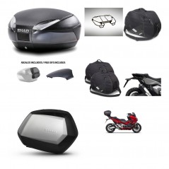 SHAD SH35 PREMIUM suitcases + mounting bracket SH48 trunk backrest cover accessories 49 L KIT-476028