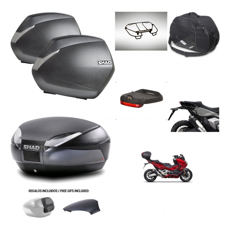 SHAD Trunk SH48 backrest cover + mounting bracket SH36 suitcases accessories 49 L KIT-476030