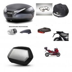 SHAD SH35 PREMIUM suitcases + mounting bracket SH48 trunk backrest cover accessories 49 L KIT-476033