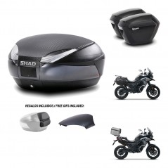 SHAD Suitcases sh23 + mounting bracket trunk SH48 backrest cover 49 L KIT-476038