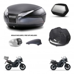 SHAD SH35 PREMIUM suitcases + mounting bracket SH48 trunk backrest cover accessories 49 L KIT-476051
