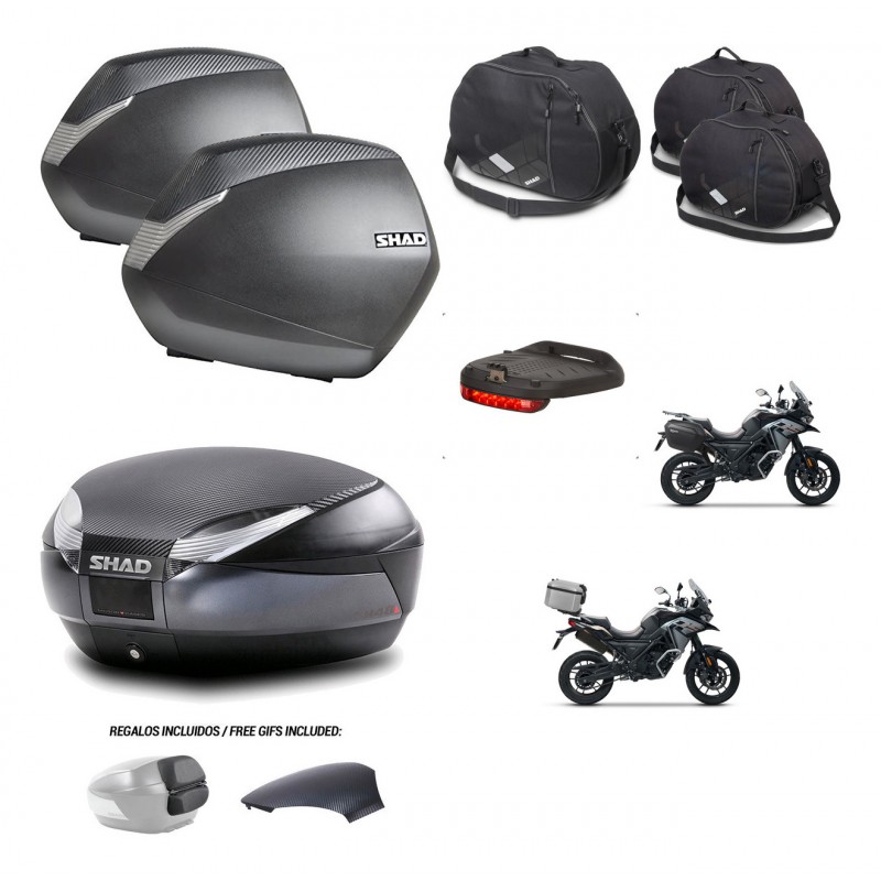 SHAD Baul SH48 tapa respaldo + soporte montaje maletas SH36 accesorios 49 L KIT-476055