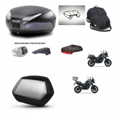 SHAD SH35 PREMIUM suitcases + mounting bracket SH48 trunk backrest cover accessories 49 L KIT-476070