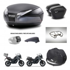 SHAD Suitcases sh23 + mounting bracket trunk SH48 backrest cover accessories 49 L KIT-476074