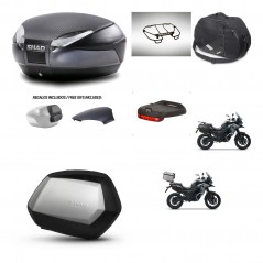 SHAD SH35 PREMIUM suitcases + mounting bracket SH48 trunk backrest cover accessories 49 L KIT-476081