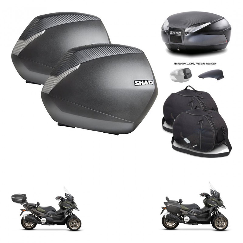 SHAD Baul SH48 tapa respaldo + soporte montaje maletas SH36 accesorios 49 L KIT-476085