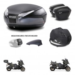 SHAD Suitcases sh23 + mounting bracket trunk SH48 backrest cover accessories 49 L KIT-476098