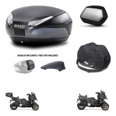 SHAD SH35 PREMIUM suitcases + mounting bracket SH48 trunk backrest cover accessories 49 L KIT-476099
