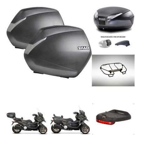 SHAD Baul SH48 tapa respaldo + soporte montaje maletas SH36 accesorios 49 L KIT-476114