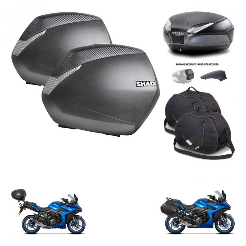 SHAD Baul SH48 tapa respaldo + soporte montaje maletas SH36 accesorios 49 L KIT-476133