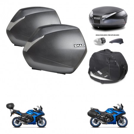 SHAD Baul SH48 tapa respaldo + soporte montaje maletas SH36 accesorios 49 L KIT-476144