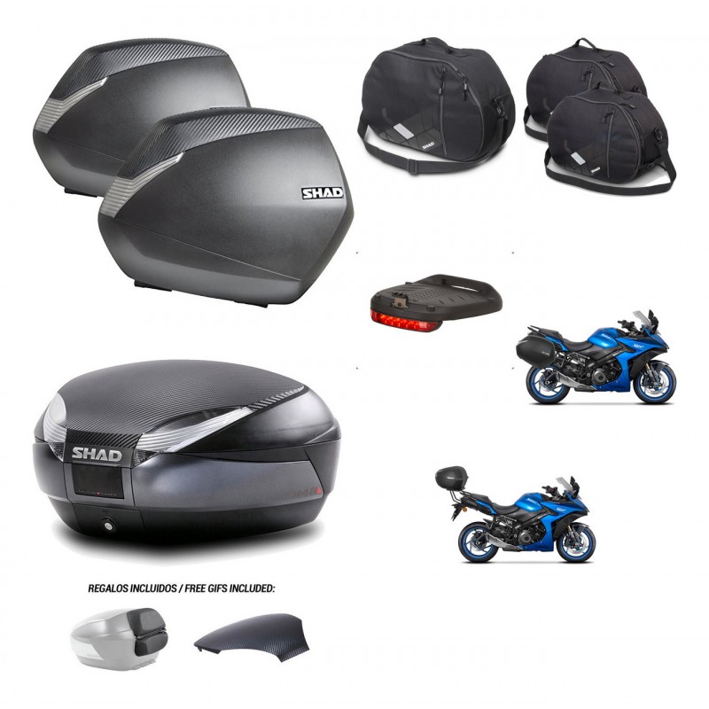 SHAD Baul SH48 tapa respaldo + soporte montaje maletas SH36 accesorios 49 L KIT-476151