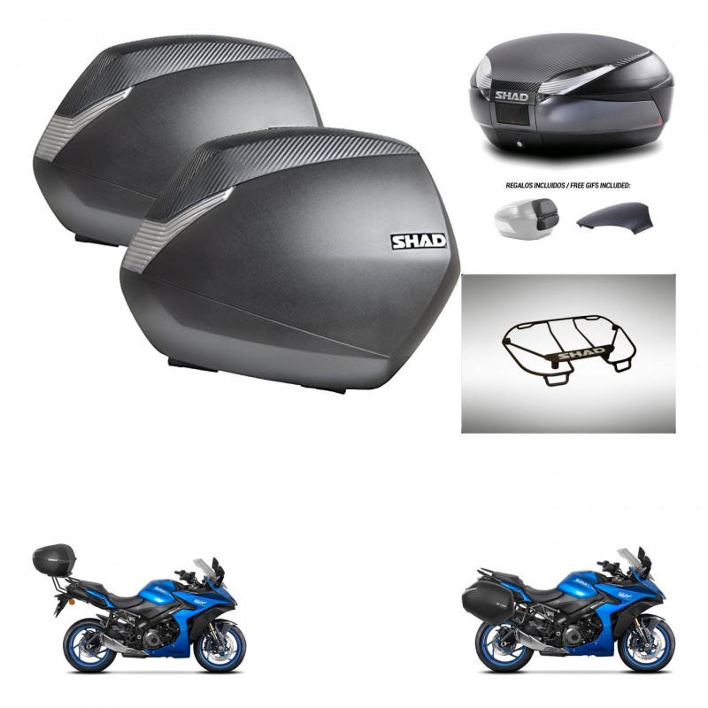 SHAD Baul SH48 tapa respaldo + soporte montaje maletas SH36 accesorios 49 L KIT-476156