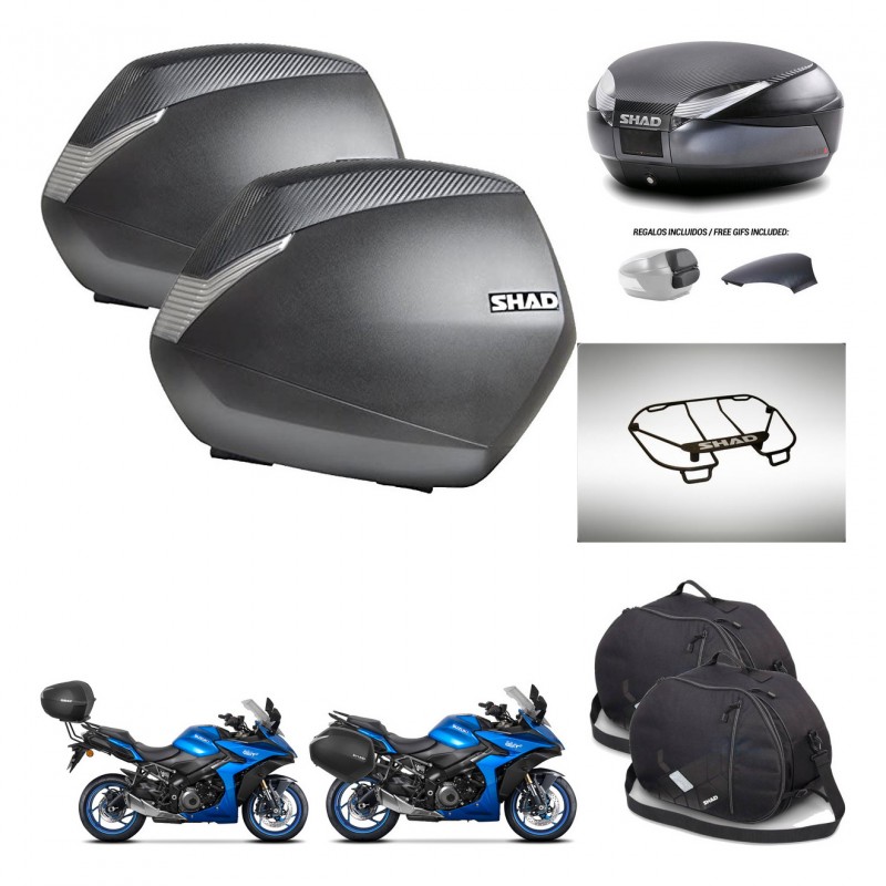 SHAD Baul SH48 tapa respaldo + soporte montaje maletas SH36 accesorios 49 L KIT-476157