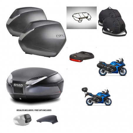 SHAD Baul SH48 tapa respaldo + soporte montaje maletas SH36 accesorios 49 L KIT-476163