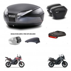 SHAD Suitcases sh23 + mounting bracket trunk SH48 backrest cover accessories 49 L KIT-476188