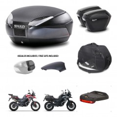 SHAD Suitcases sh23 + mounting bracket trunk SH48 backrest cover accessories 49 L KIT-476200
