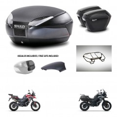 SHAD Suitcases sh23 + mounting bracket trunk SH48 backrest cover accessories 49 L KIT-476206