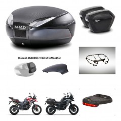 SHAD Suitcases sh23 + mounting bracket trunk SH48 backrest cover accessories 49 L KIT-476212