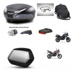 SHAD SH35 PREMIUM suitcases + mounting bracket SH48 trunk backrest cover accessories 49 L KIT-476214