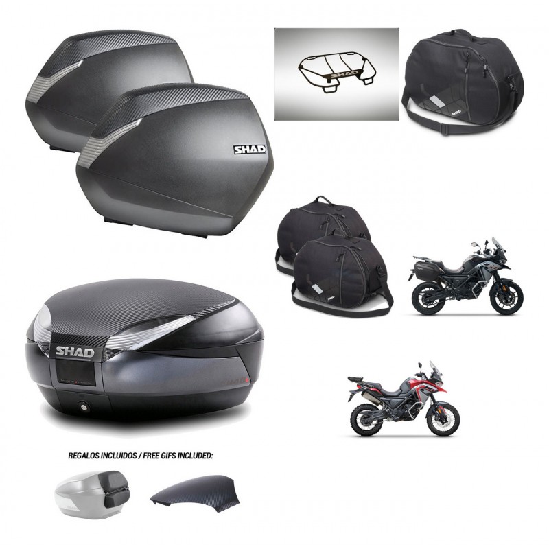 SHAD Baul SH48 tapa respaldo + soporte montaje maletas SH36 accesorios 49 L KIT-476217