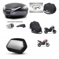 SHAD Maletas SH35 PREMIUM + soporte montaje baul SH48 tapa respaldo accesorios 49 L KIT-476220