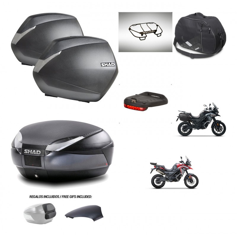 SHAD Baul SH48 tapa respaldo + soporte montaje maletas SH36 accesorios 49 L KIT-476222