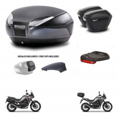 SHAD Maletas sh23 + soporte montaje baul SH48 tapa respaldo accesorios 49 L KIT-476236