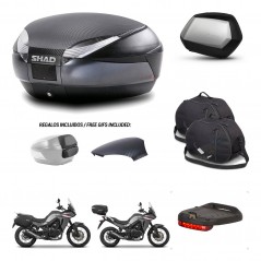 SHAD SH35 PREMIUM suitcases + mounting bracket SH48 trunk backrest cover accessories 49 L KIT-476238