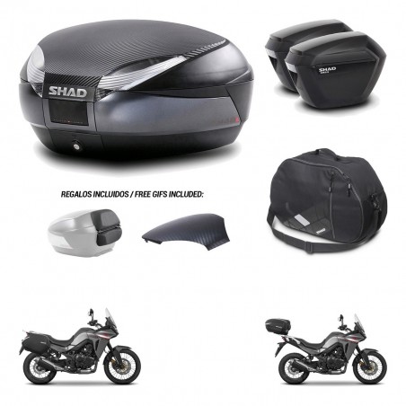 SHAD Suitcases sh23 + mounting bracket trunk SH48 backrest cover accessories 49 L KIT-476242