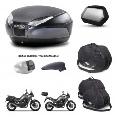 SHAD SH35 PREMIUM suitcases + mounting bracket SH48 trunk backrest cover accessories 49 L KIT-476244