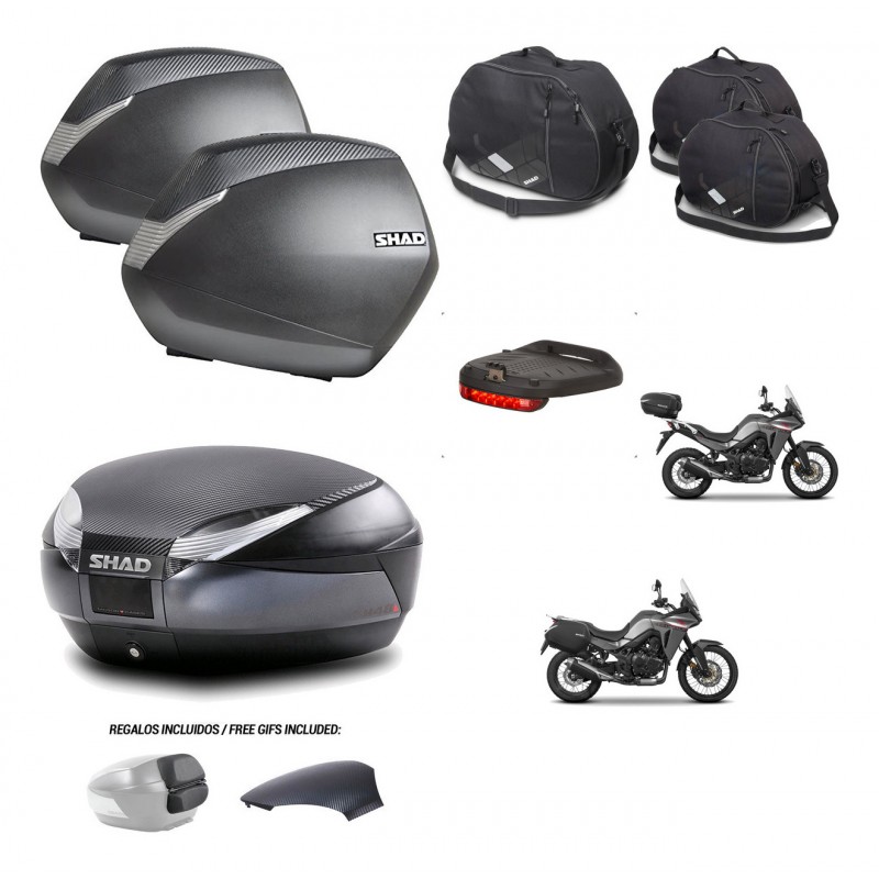 SHAD Baul SH48 tapa respaldo + soporte montaje maletas SH36 accesorios 49 L KIT-476247