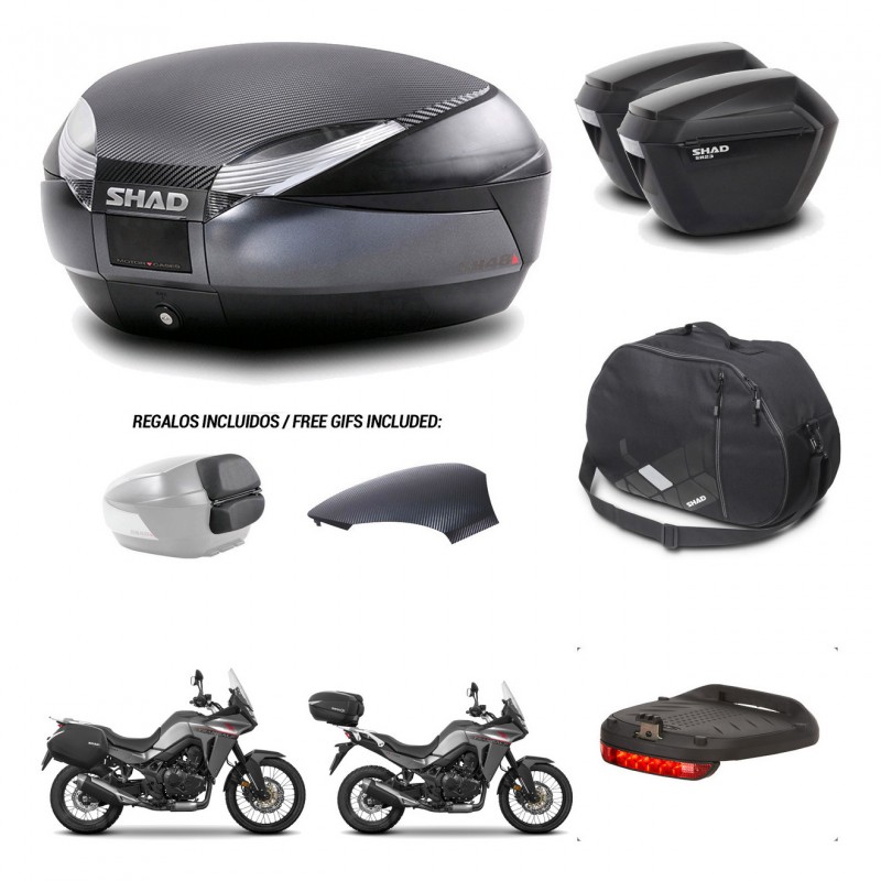 SHAD Suitcases sh23 + mounting bracket trunk SH48 backrest cover accessories 49 L KIT-476248